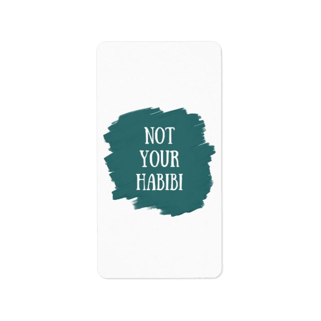 Étiquette Pas Votre Habibi (Devant)