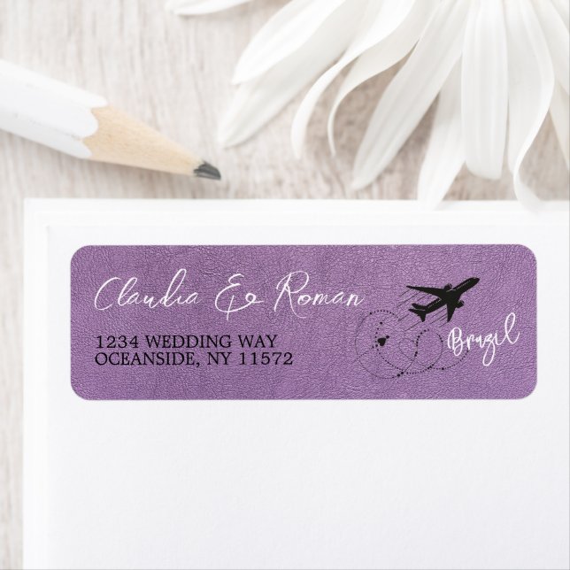 Étiquette Passeport Brésil de la lavande (En situation)