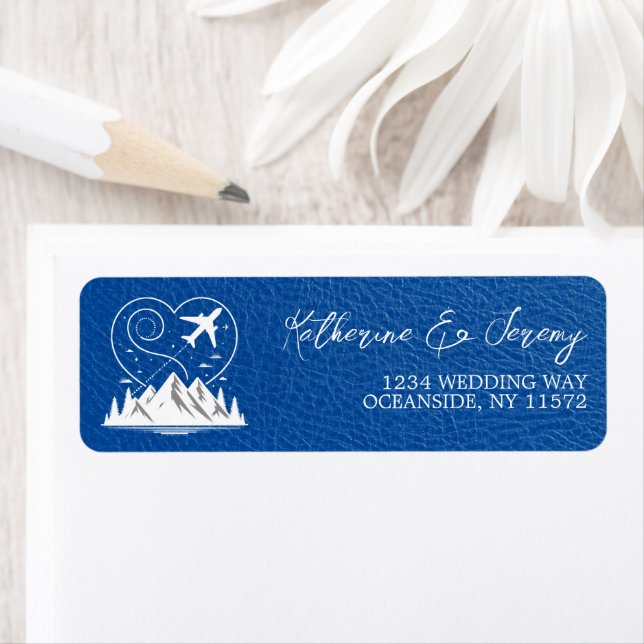 Étiquette Passeport Royal Blue Colorado (En situation)