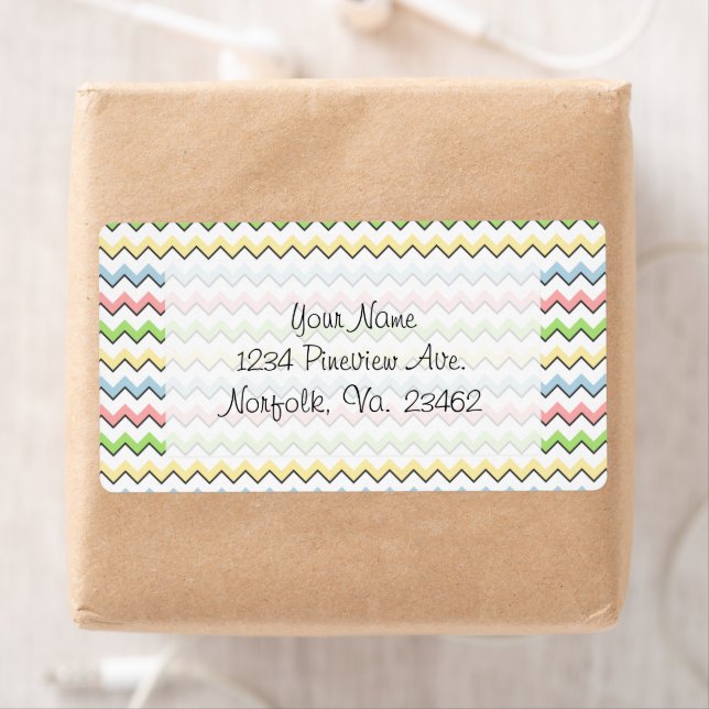 Étiquette Pastel Chevron-Drop Shadow par Shirley Taylor (En situation)