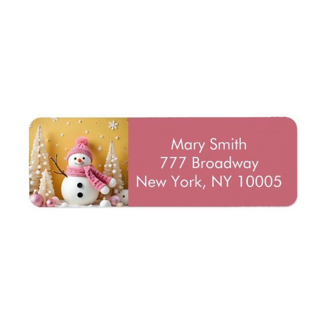 Étiquette Pastel Christmas - Return Address Labels (Devant)