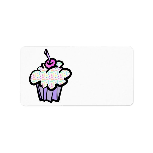 Étiquette pastel dots cupcake (Devant)