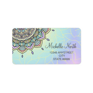 Étiquette Pastel Glow Mandala ID359