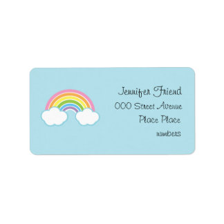 Étiquette Pastel Happy Little Rainbow