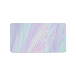Étiquette Pastel Motif Fractal - Style Coquille de Mer.