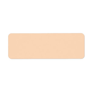 Étiquette Pastel Peach Couleur solide Classique Élégant