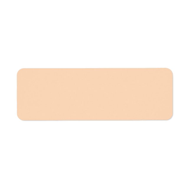 Étiquette Pastel Peach Couleur solide | Classique | Élégant (Devant)