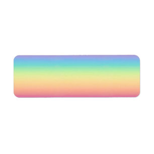 Étiquette Pastel Rainbow Ombre personnalisé