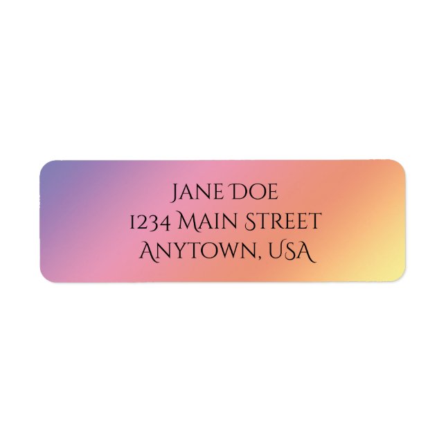 Étiquette Pastel Rainbow Return Address Label (Devant)