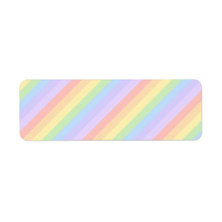 Étiquette Pastel Rainbow Stripes.