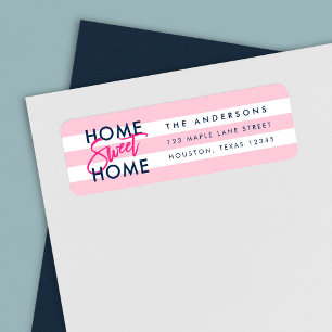 Étiquette Pastel Rose Blanc Gris Bleu Accueil Douceur Accuei