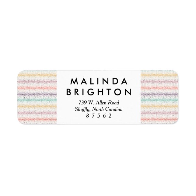 Étiquette Pastel Spray Sprinkle stripes Lignes étincelantes  (Devant)