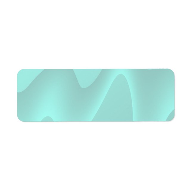 Étiquette Pastel Turquoise Abstraite wirl Image. (Devant)