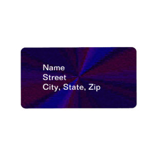 Étiquette Patchwork circulaire de dégradé bleu à pourpre