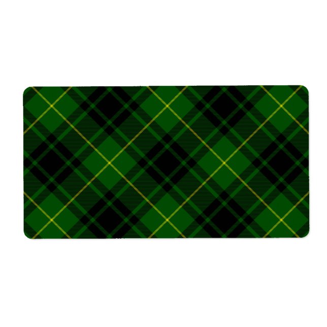 Étiquette Pâte verte de tartan MacArthur (Devant)