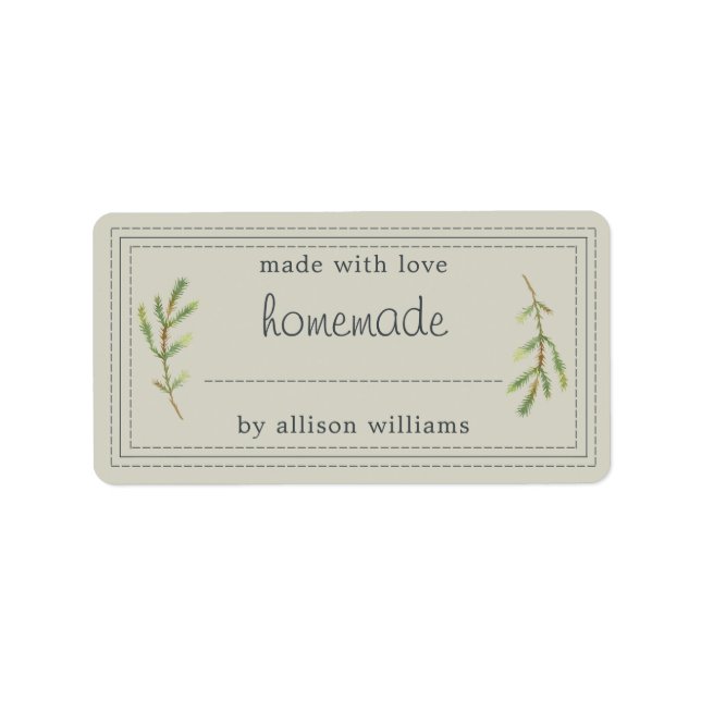 Étiquette Pâtisserie Rustique Maison de Produits confits Con (Devant)