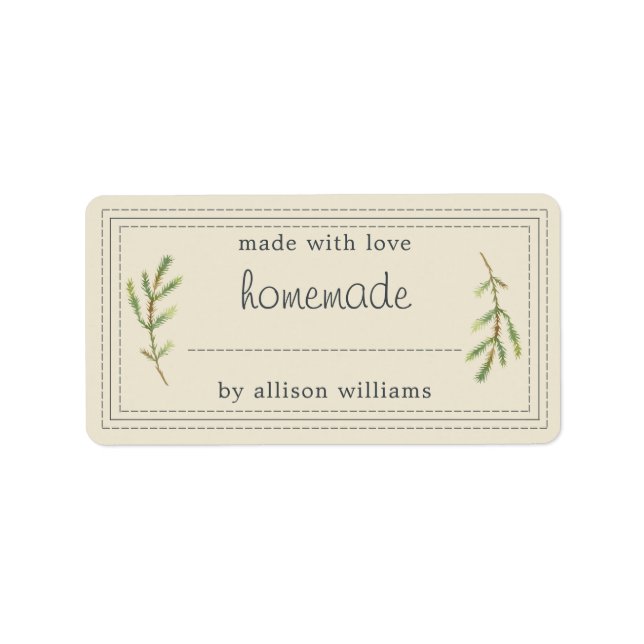 Étiquette Pâtisserie Rustique Maison Pâtisserie Pâte blanc a (Devant)