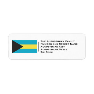 Étiquette Patriotic BAHAMAS Flag