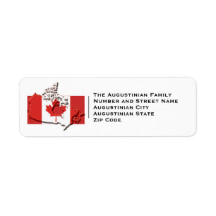 Étiquette Patriotic CANADA Flag