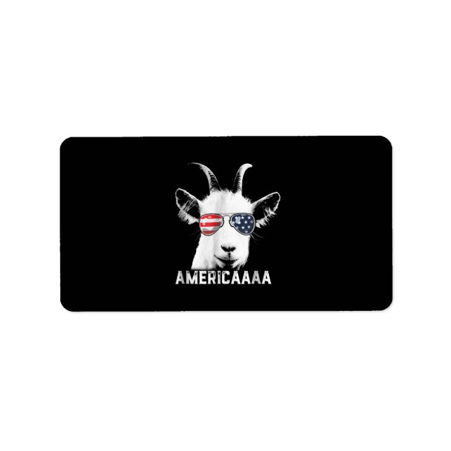 Étiquette Patriotic Goat Funny (Devant)