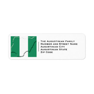 Étiquette Patriotique   Drapeau NIGERIA
