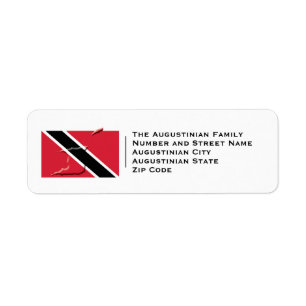 Étiquette Patriotique Drapeau TRINIDAD TOBAGO