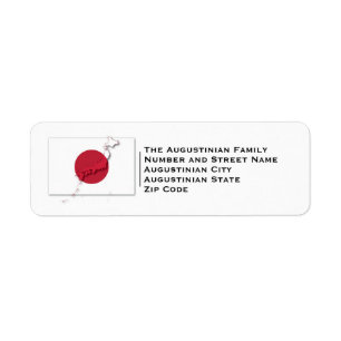 Étiquette Patriotique HINOMARU DRAPEAU DU JAPON