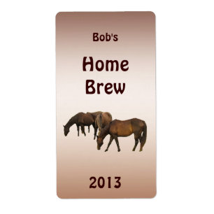 Étiquette Pâturage de l'étiquette de bière de chevaux