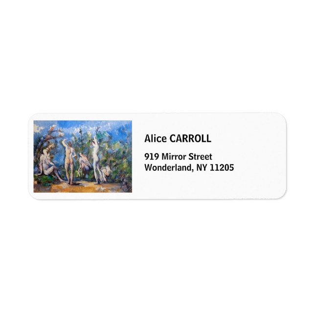 Étiquette Paul Cezanne - Cinq Baigneurs (Devant)