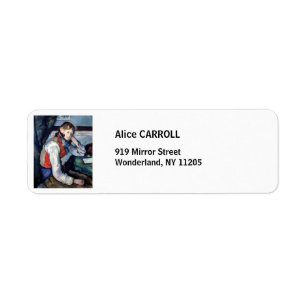 Étiquette Paul Cezanne - Garçon dans la veste rouge