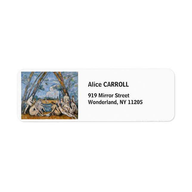 Étiquette Paul Cezanne - Les Grandes Baigneuses (Devant)