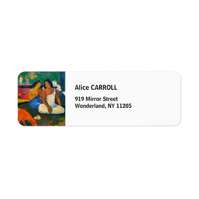 Étiquette Paul Gauguin - Arearea / Le Chien Rouge (Devant)