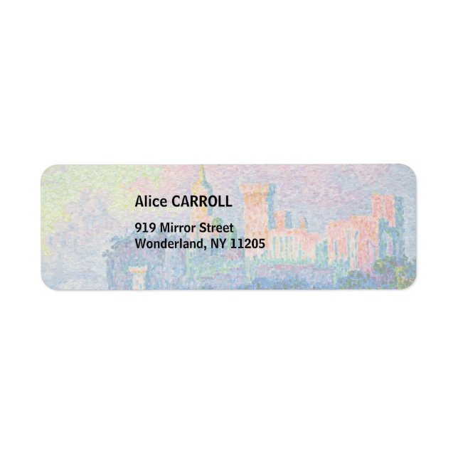 Étiquette Paul Signac - Le Palais des Papes, Avignon (Devant)