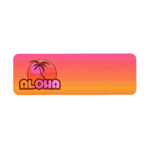 Étiquette Paume de rose Aloha