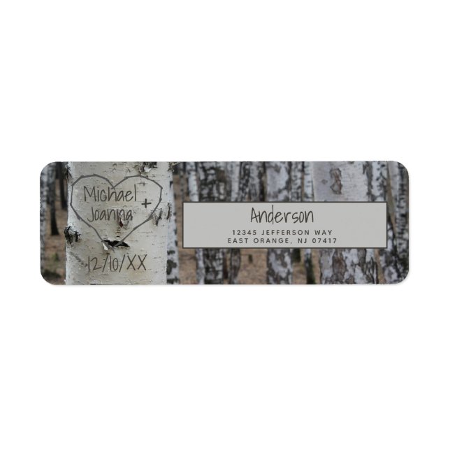 Étiquette Pays personnalisé Noms sculptés rustiques dans le  (Devant)