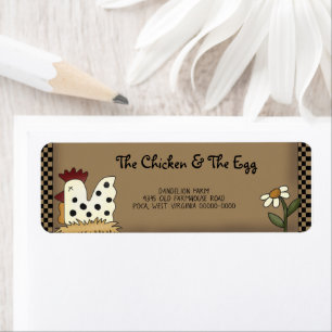 Étiquette Pays primitif Ferme Bac d'expédition de poulet