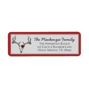 Étiquette Pays Western Reindeder Antlers
