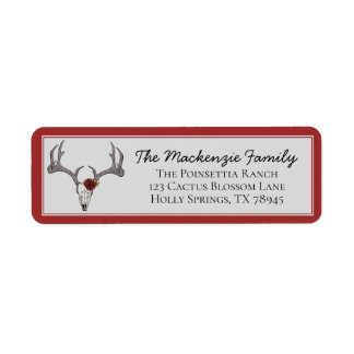 Étiquette Pays Western Reindeder Antlers