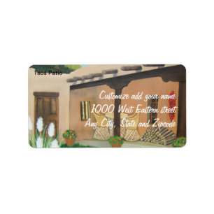 Étiquette Paysage de ~ de patio de Taos