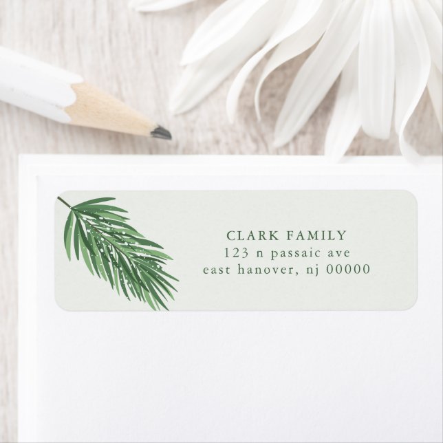 Étiquette "Peace Love Joy" Épinette de Noël (En situation)