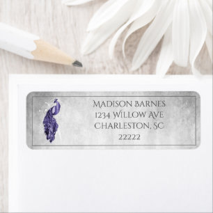 Étiquette Peacock Purple Elegant