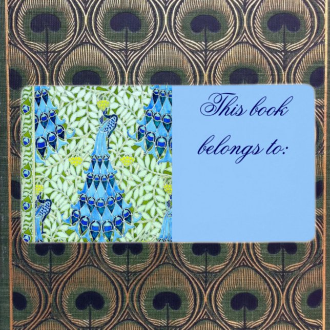 Étiquette Peacocks Art Nouveau (Créateur téléchargé)