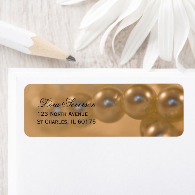 Étiquette Pearles torsadées Adresse de retour (En situation)