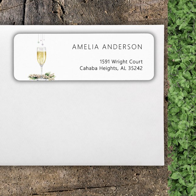 Étiquette Pearls Et Prosecco Élégante Fête des mariées Verdo (Créateur téléchargé)