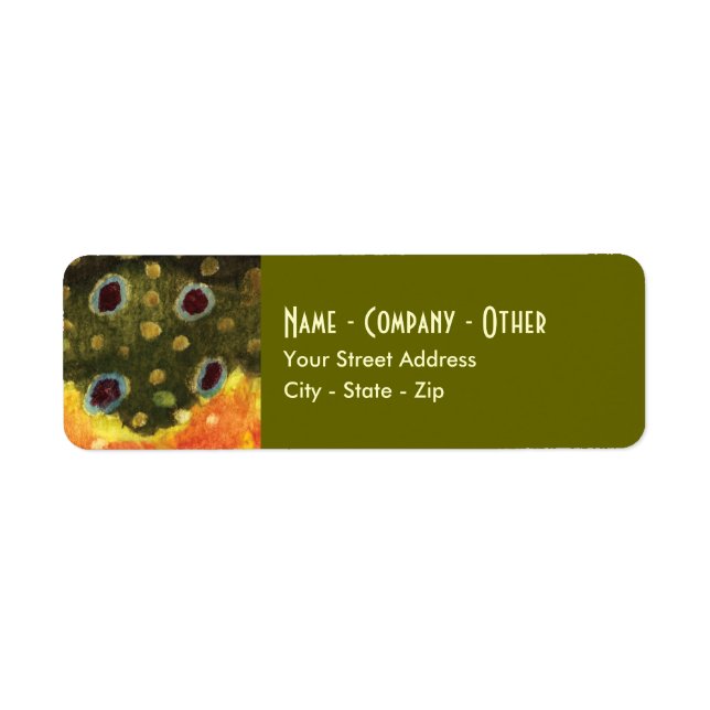 Étiquette Pêche à la truite (Devant)