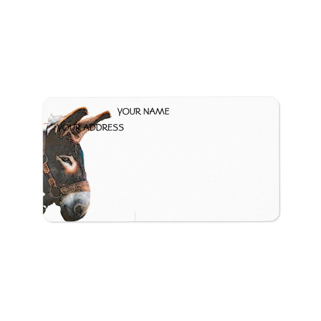 Étiquette Peek de sourdine - âne (Devant)