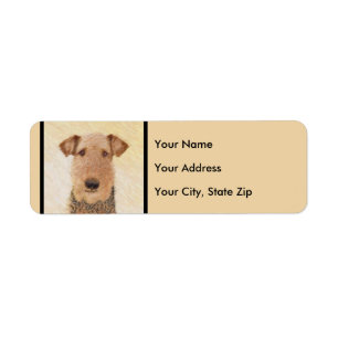 Étiquette Peinture Airedale Terrier - Cute Original Art