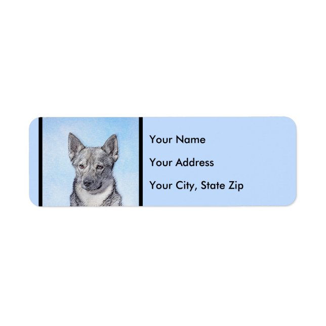 Étiquette Peinture Suédoise Vallhund - Cute Original Chien A (Devant)