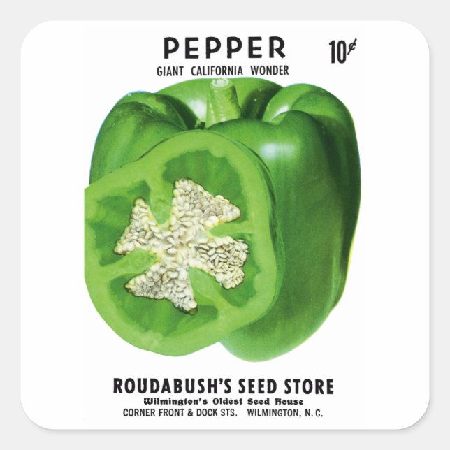 Étiquette Pepper Seed Packet (Devant)