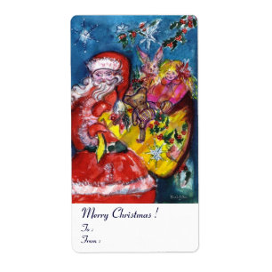 ÉTIQUETTE PÈRE NOËL AVEC CADEAUX